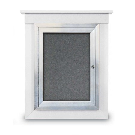 United Visual Products Sliding Glass Enclosed Letterboard, 72"x3 UV9007ACS-GOLD-BARBLU